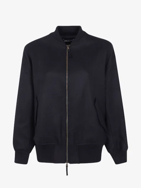 DRHOPE herringbone-weave bomber jacket