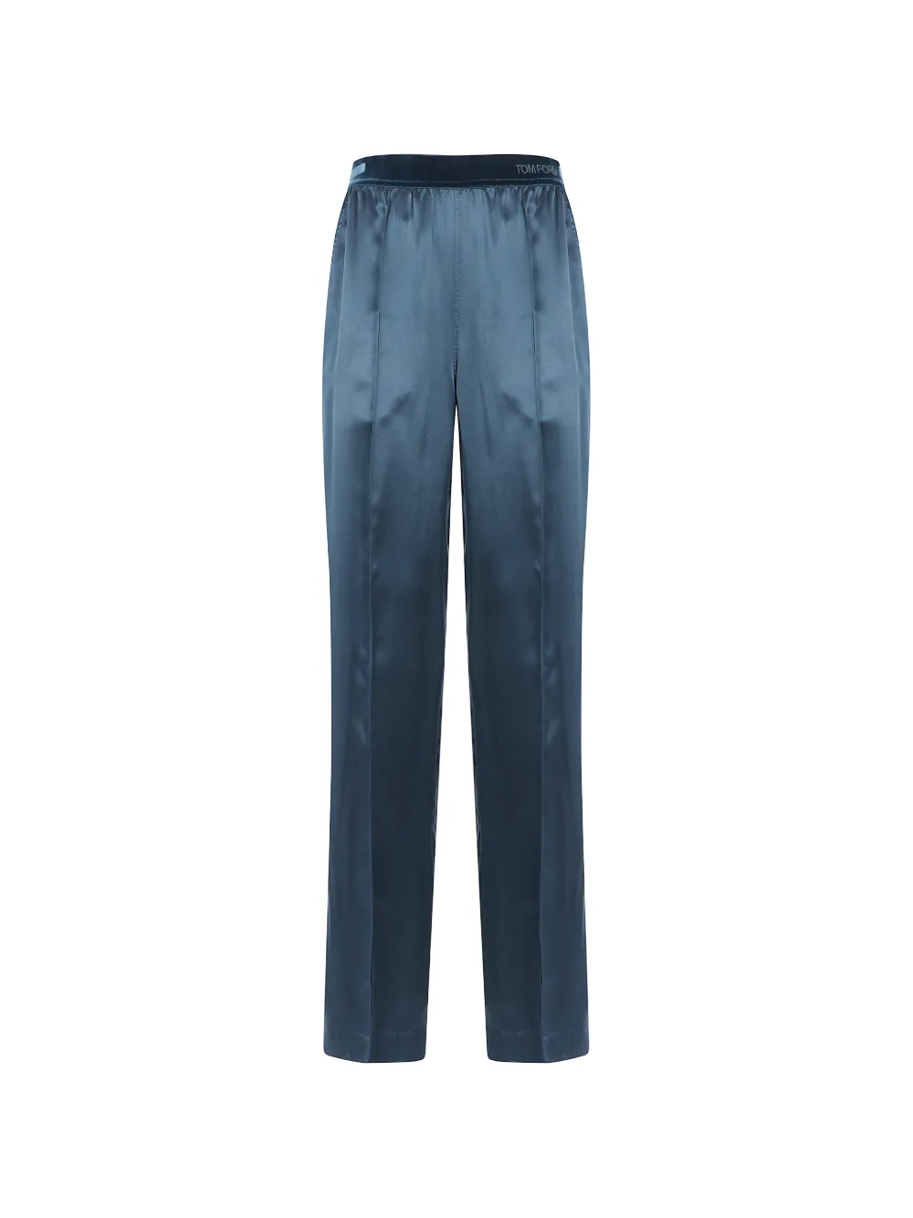 TOM FORD peach-feel silk satin pajama pants - Blau