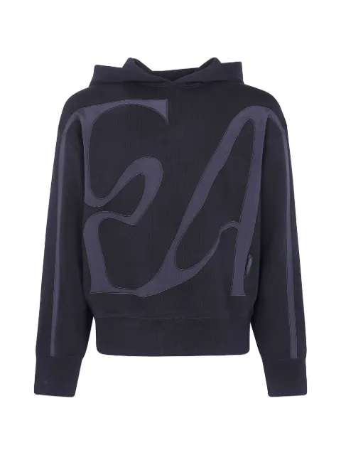 Emporio Armani hoodie en jersey éponge à broderie oversize EA