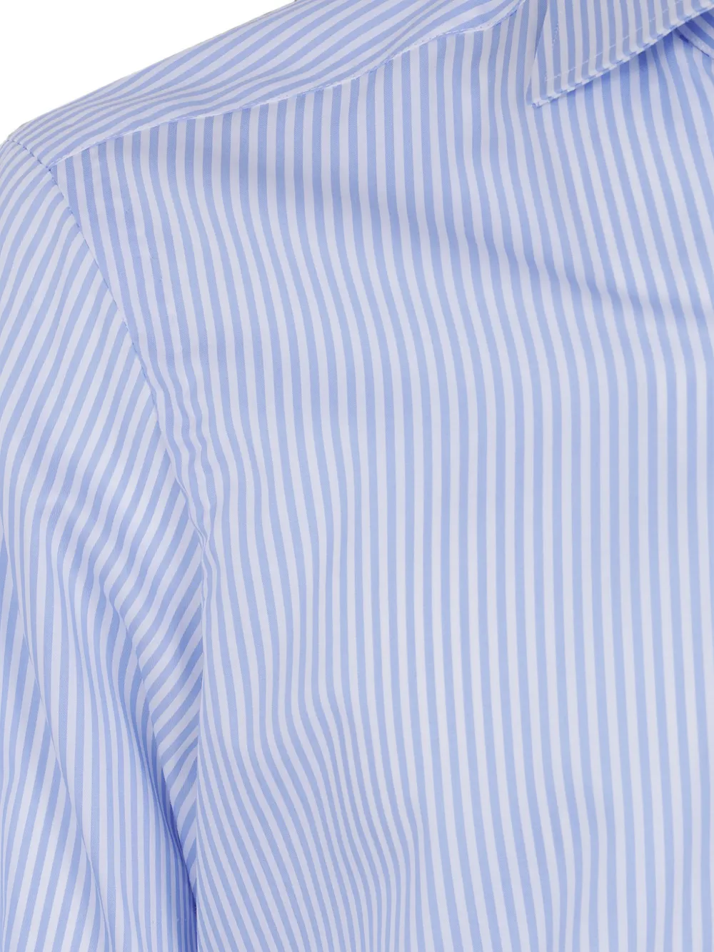 Barba Gestreept katoenen overhemd Blauw