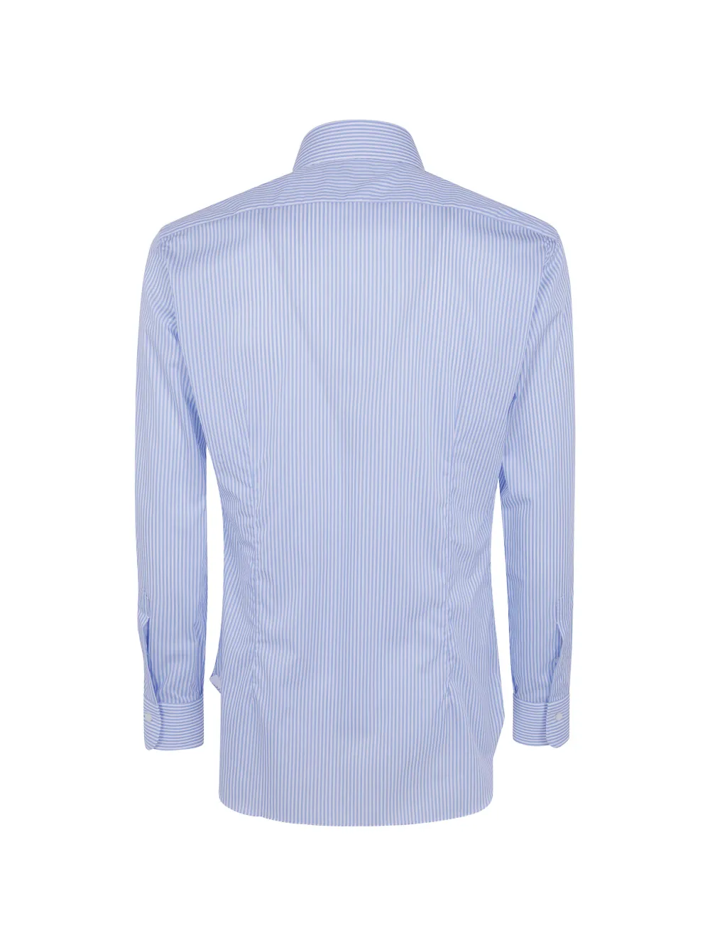 Barba Gestreept katoenen overhemd Blauw