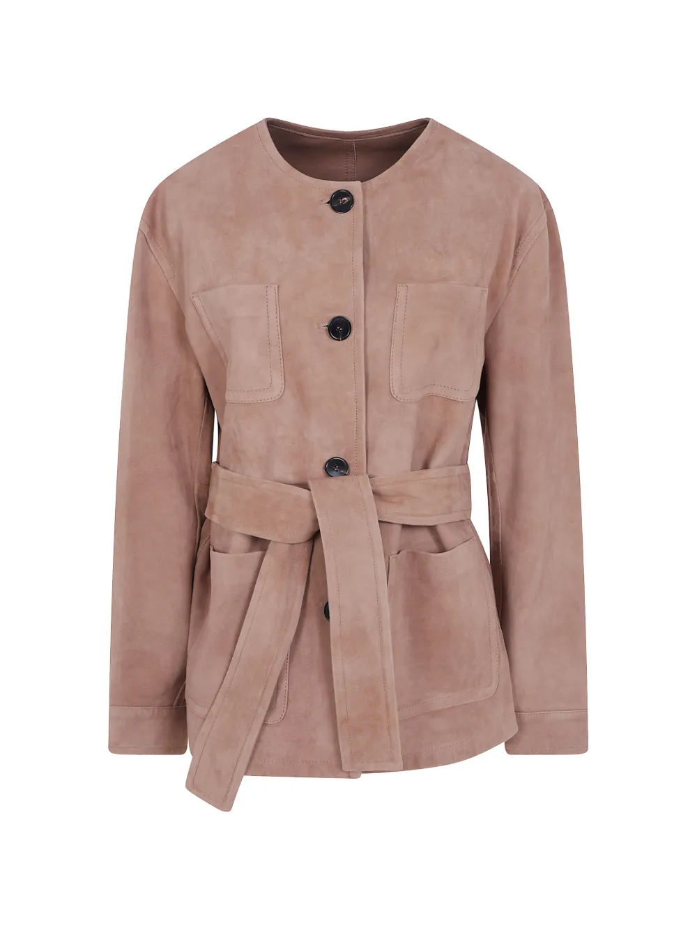 Max Mara Bohemia belted suede jacket - Toni neutri