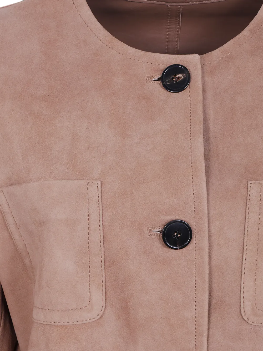 Max Mara Bohemia suède jack met ceintuur Beige