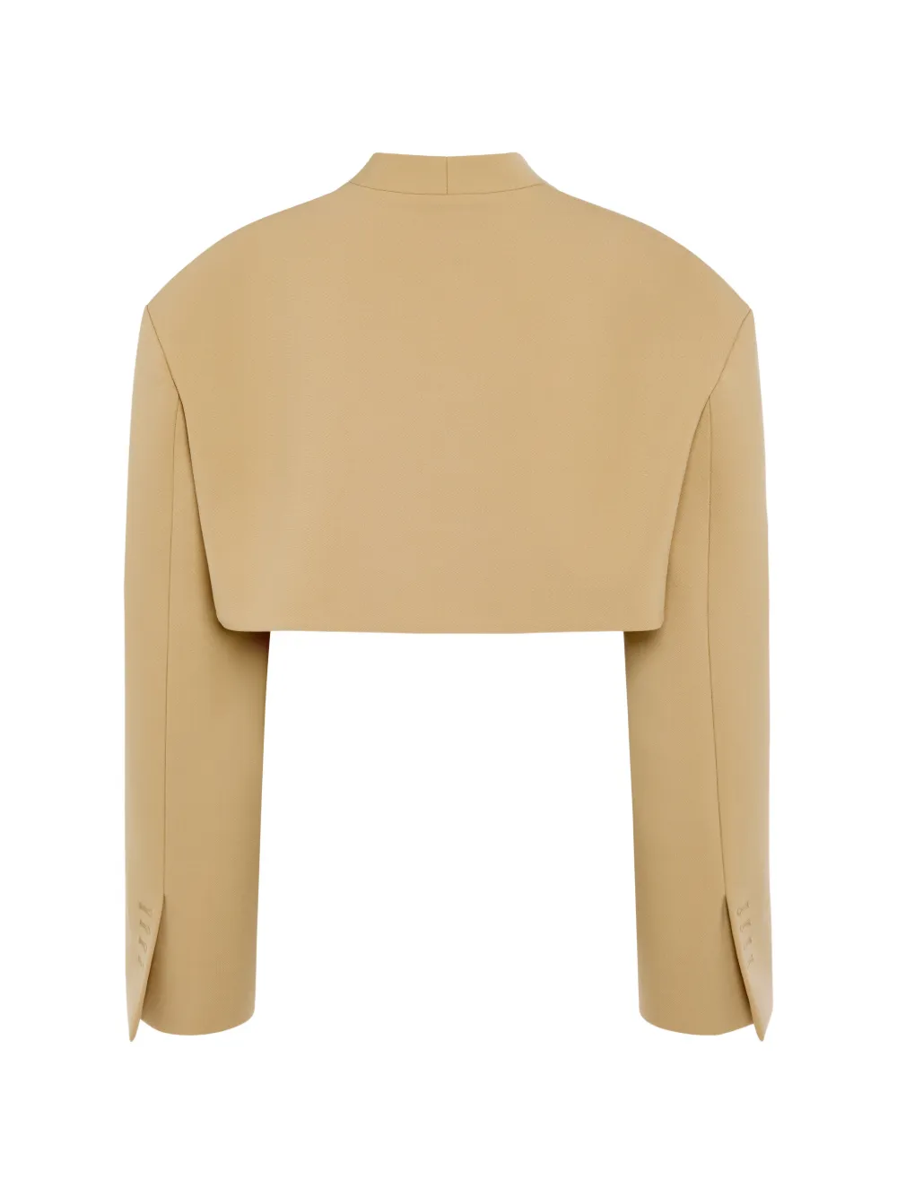 A.W.A.K.E. Mode Cropped Tuxedo Jacket in Neutrals, view 2