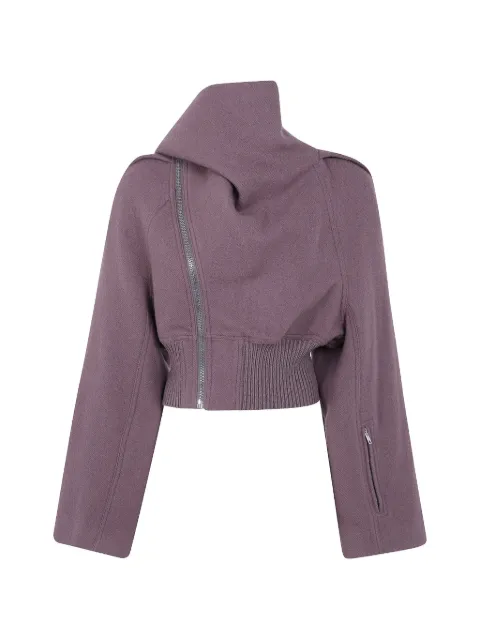 Rick Owens Scarf Flight asymmetric-zip cropped jacket