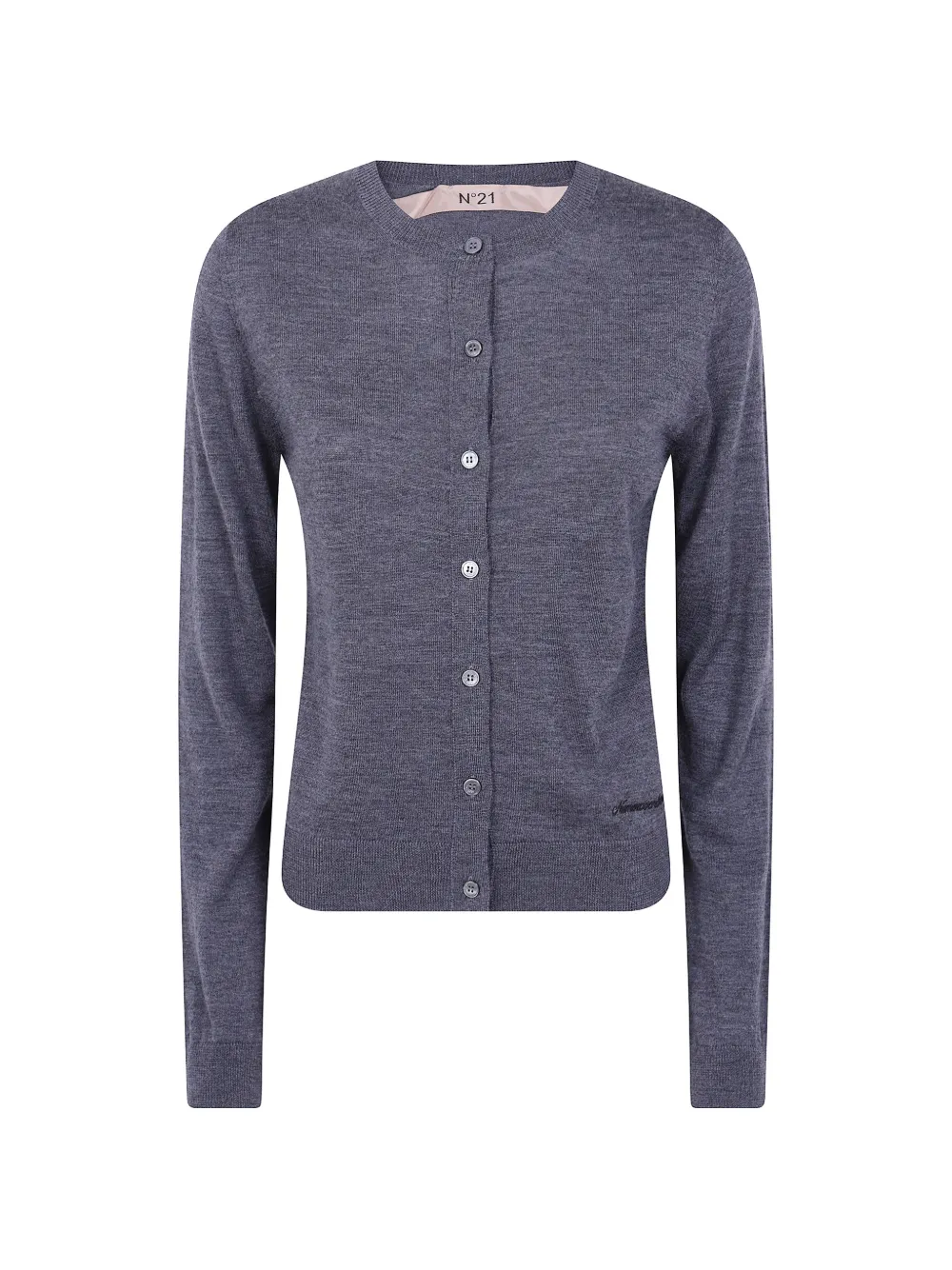 N°21 Button-fastening Knitted Cardigan In Grey