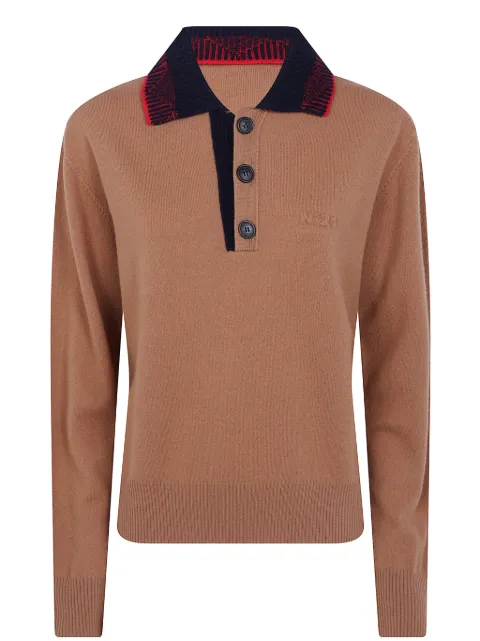 Nº21 suéter con cuello de playera tipo polo