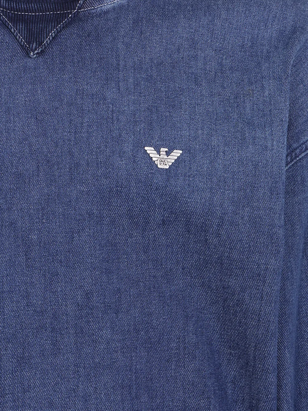 Emporio Armani Denim sweater Blauw