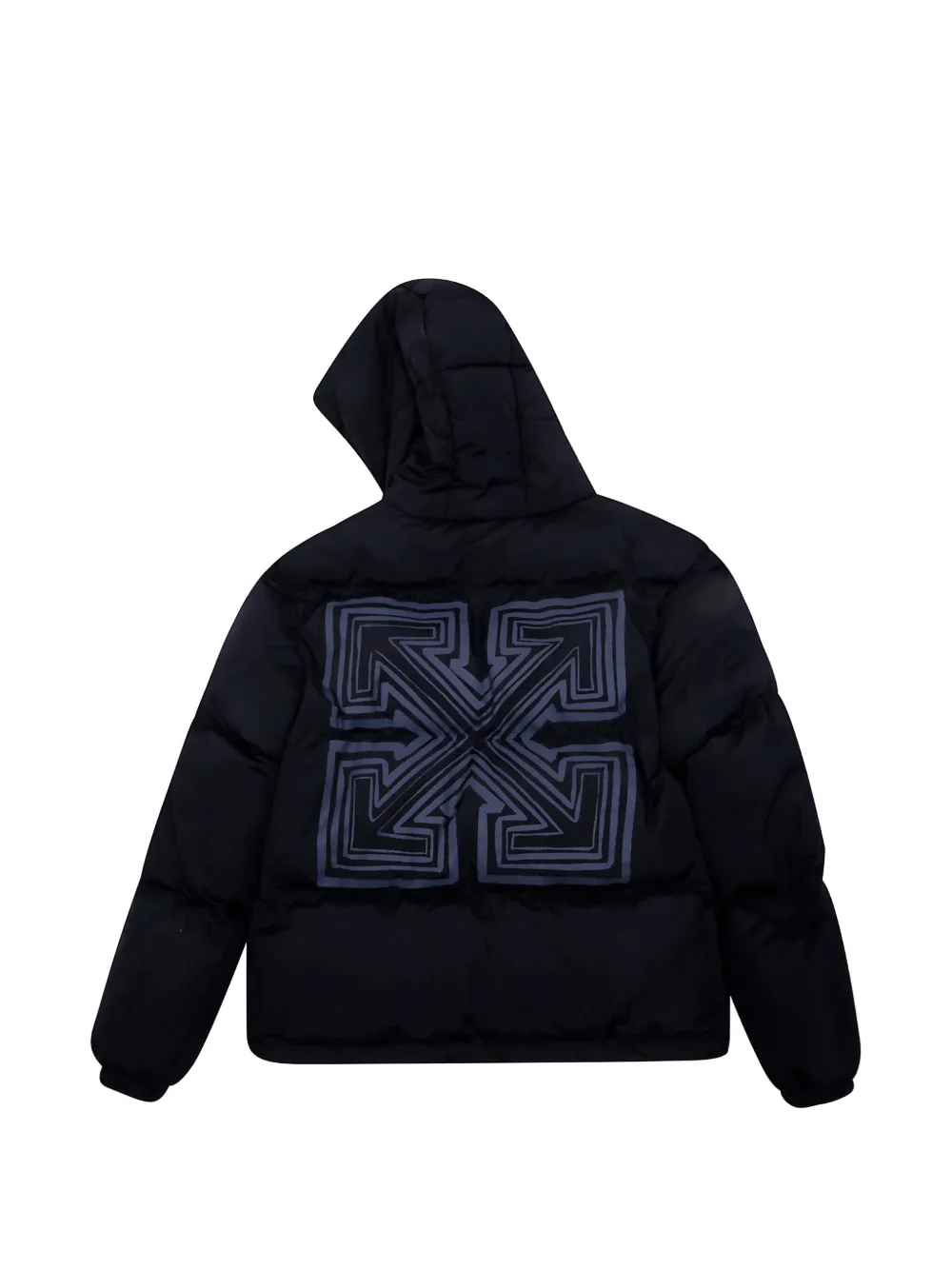 Off-White Kids Donsjack met Arrows-print en capuchon Zwart