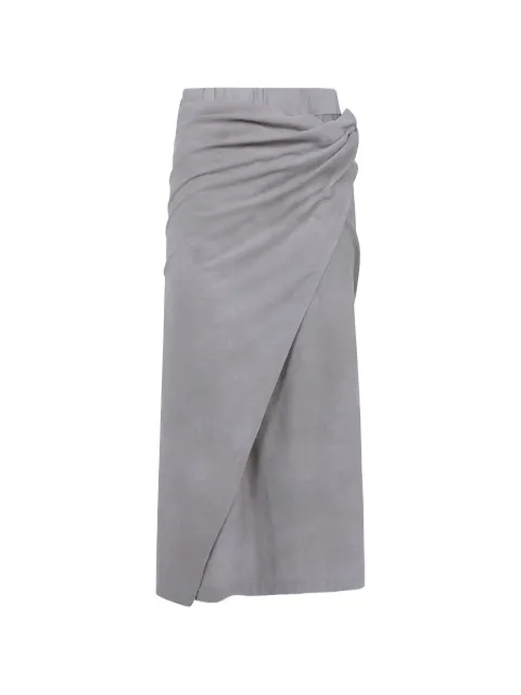 Ziggy Chen draped wrap midi skirt