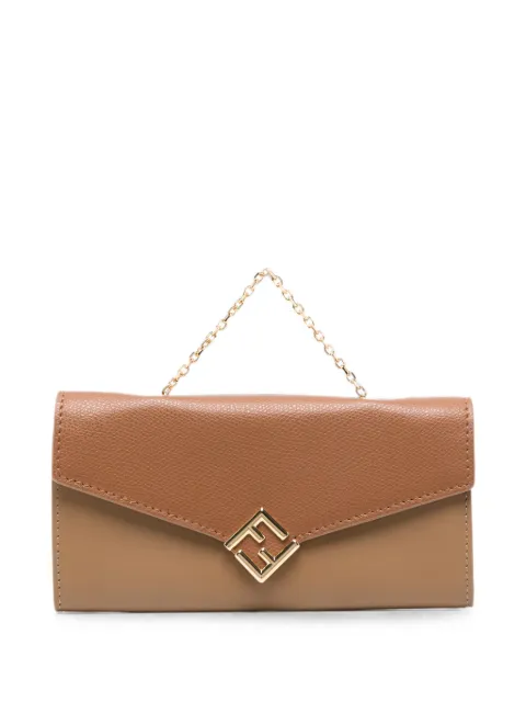 FENDI Diamonds logo-plaque chain-strap wallet