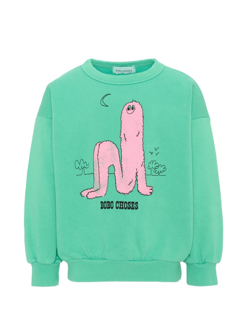 Bobo Choses graphic-print drop-shoulder sweater - Verde