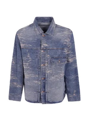 Diesel ダメージ デニムジャケット | ブルー | FARFETCH JP