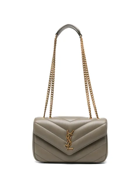 Saint Laurent Bolsa de ombro Loulou pequena matelassê de couro
