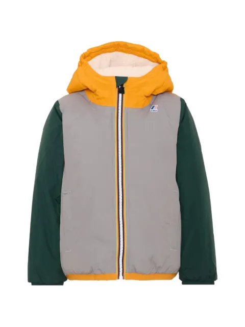 K Way Kids colour-block hooded jacket