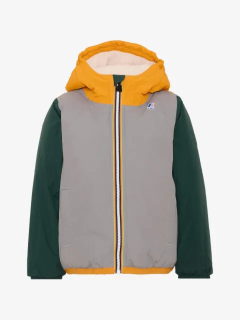 K Way Kids colour-block hooded jacket