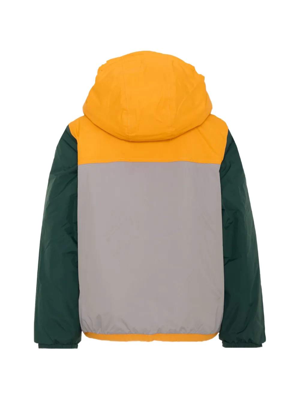 K Way Kids colour-block hooded jacket Grijs