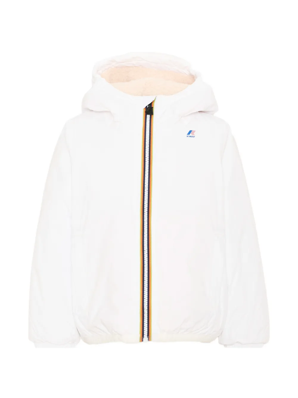 K Way Kids hooded padded jacket - Bianco