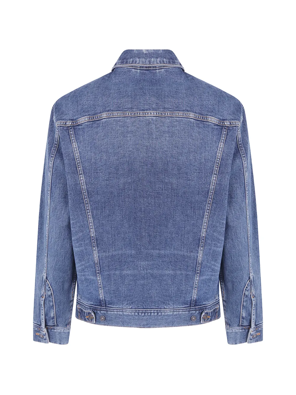 Emporio Armani faded button-up denim jacket Blauw