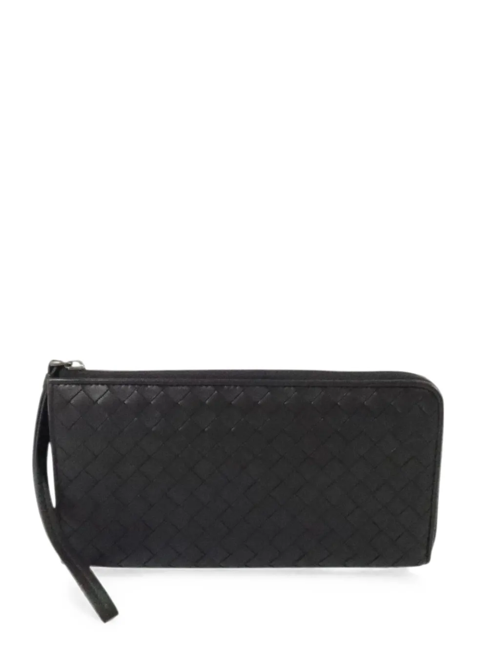 Bottega Veneta Pre-Owned Intrecciato long wallet - Black