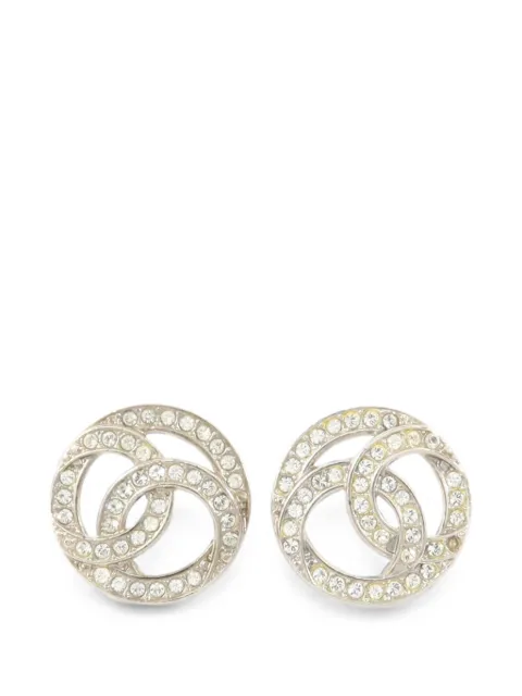 CHANEL Pre-Owned CC crystal-embellished earrings