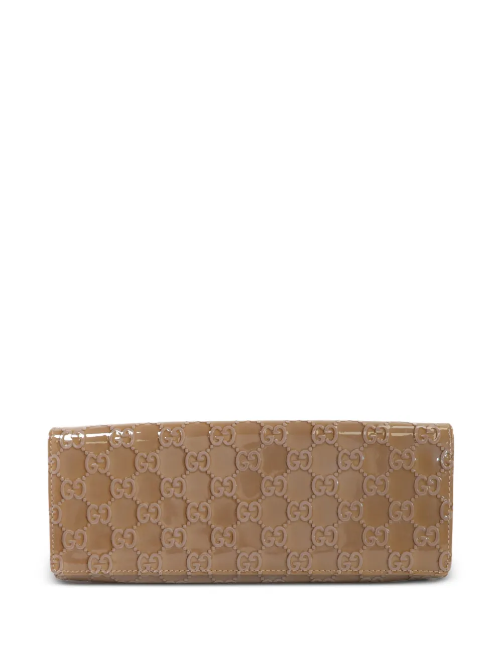 Gucci Pre-Owned GG patent calf leather clutch bag - Toni neutri