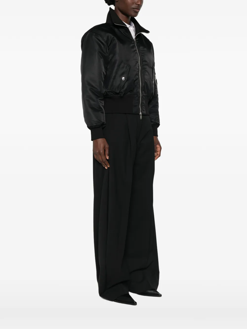 The Frankie Shop Storm bomberjack met rits Zwart
