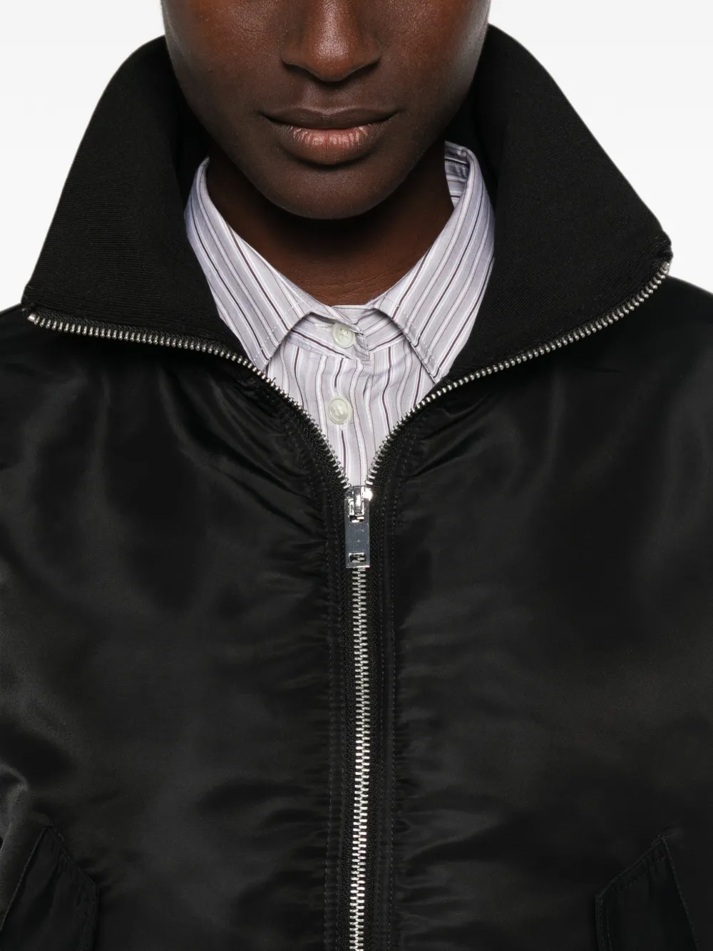 The Frankie Shop Storm bomberjack met rits Zwart