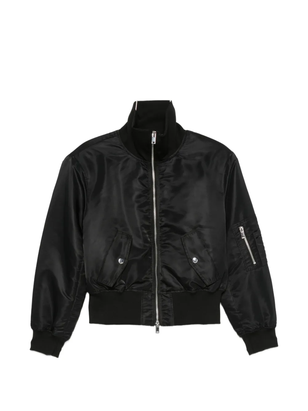 The Frankie Shop Storm Zip-up Bomber Jacket In Black