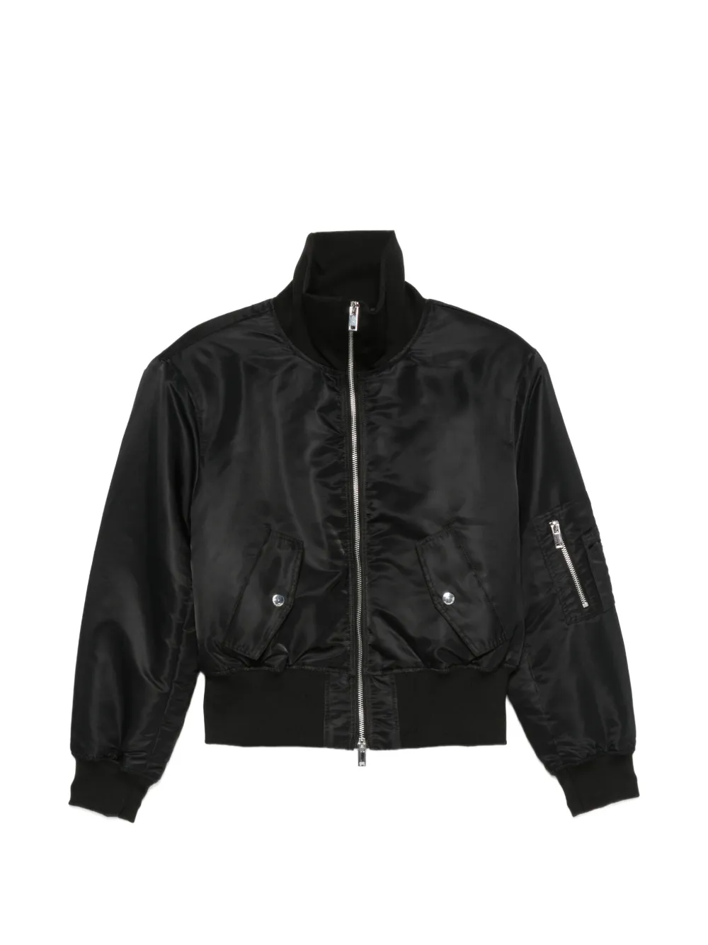 The Frankie Shop Storm zip-up bomber jacket - Schwarz