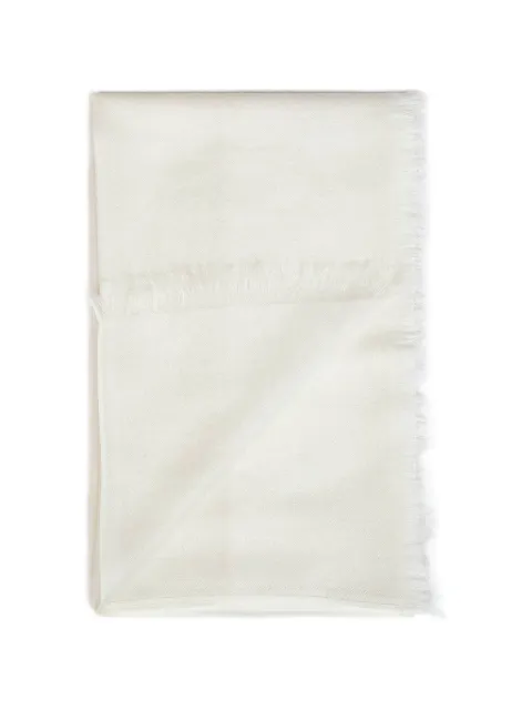 Brunello Cucinelli mascada rectangular con flecos
