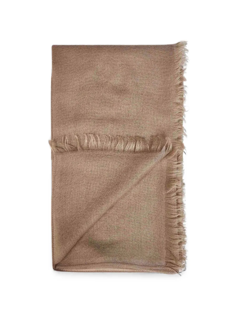 Brunello Cucinelli Kasjmier en zijden sjaal Beige