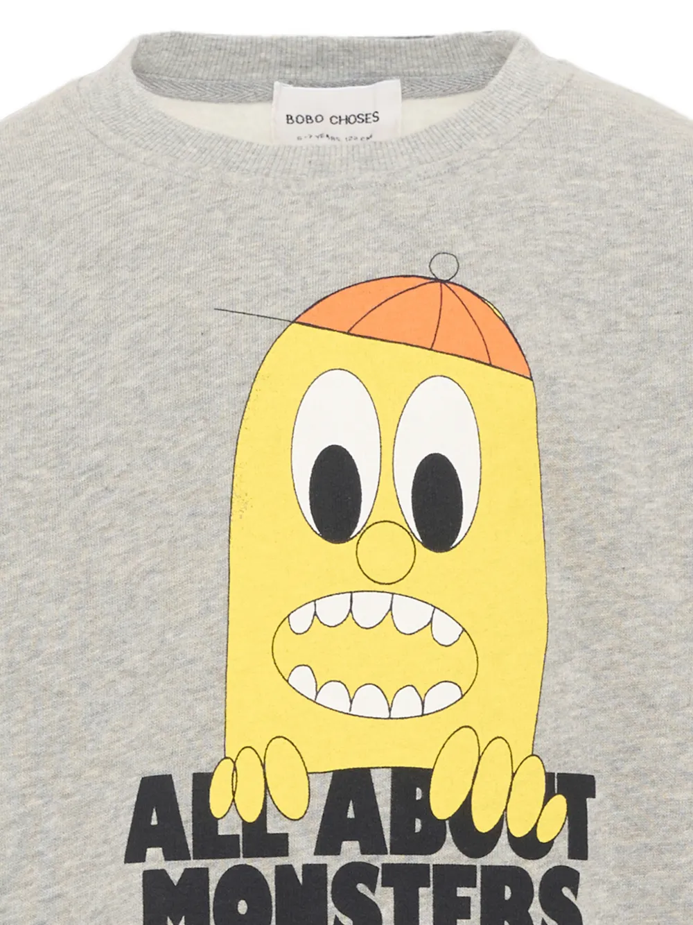 Bobo Choses Bigtooth katoenen sweater met grafische print Grijs
