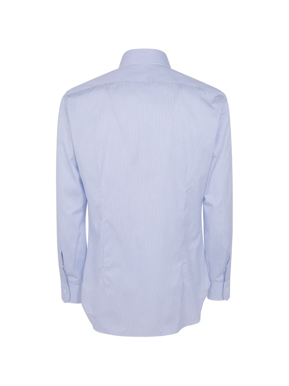 Barba striped cotton shirt Blauw