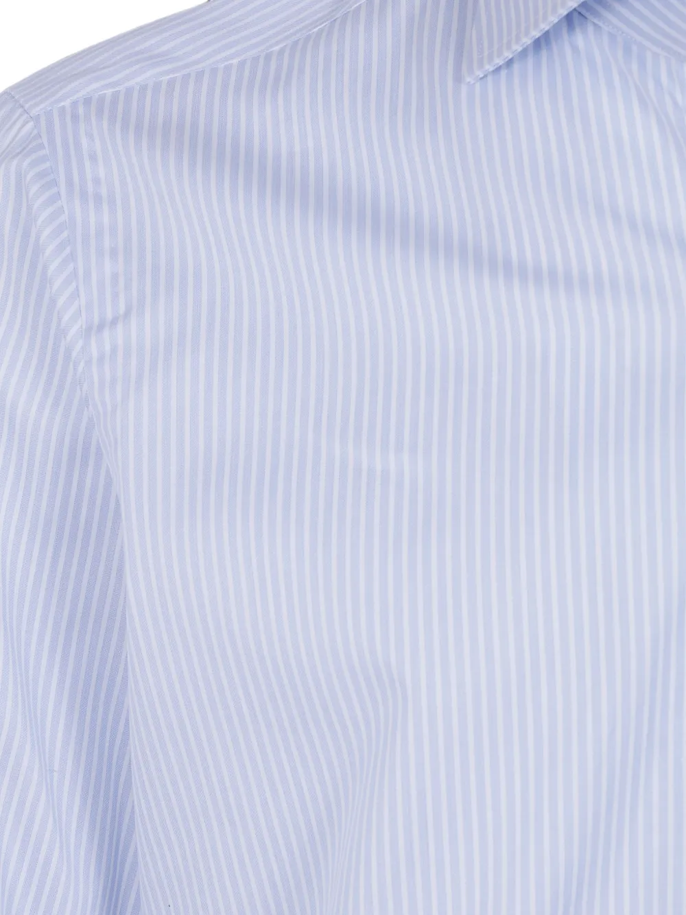 Barba striped cotton shirt Blauw