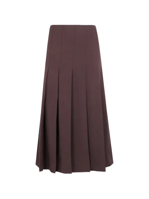DRHOPE asymmetric pleated midi skirt