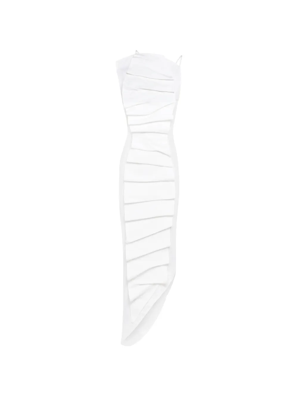 A.W.A.K.E. Mode pleated bib-front midi dress