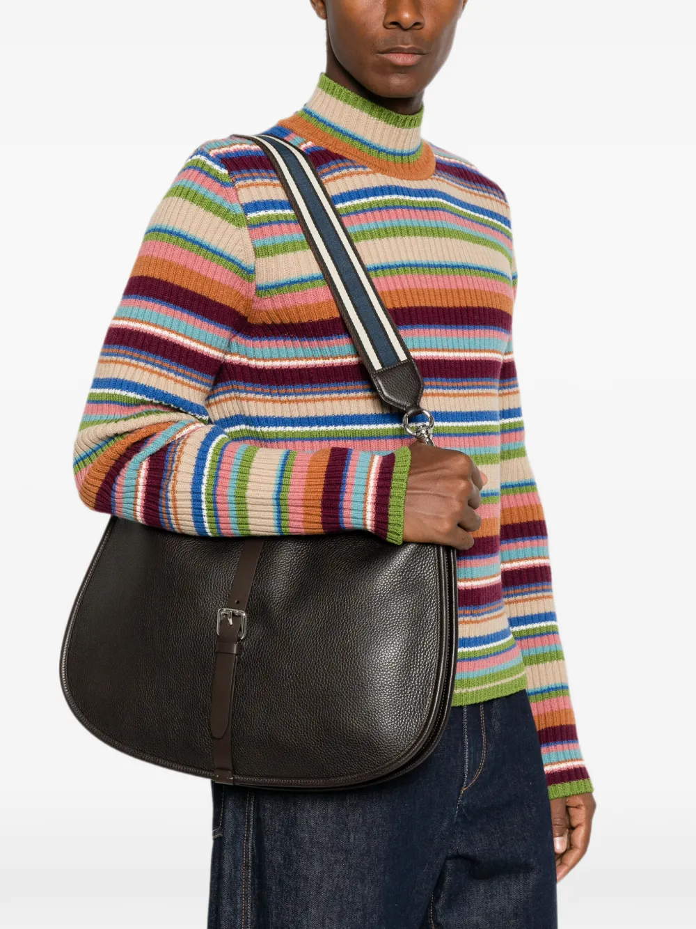 ETRO Schoudertas met gesp Bruin