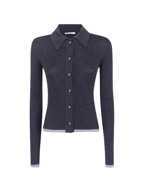 Nuur ribbed-knit button-up shirt