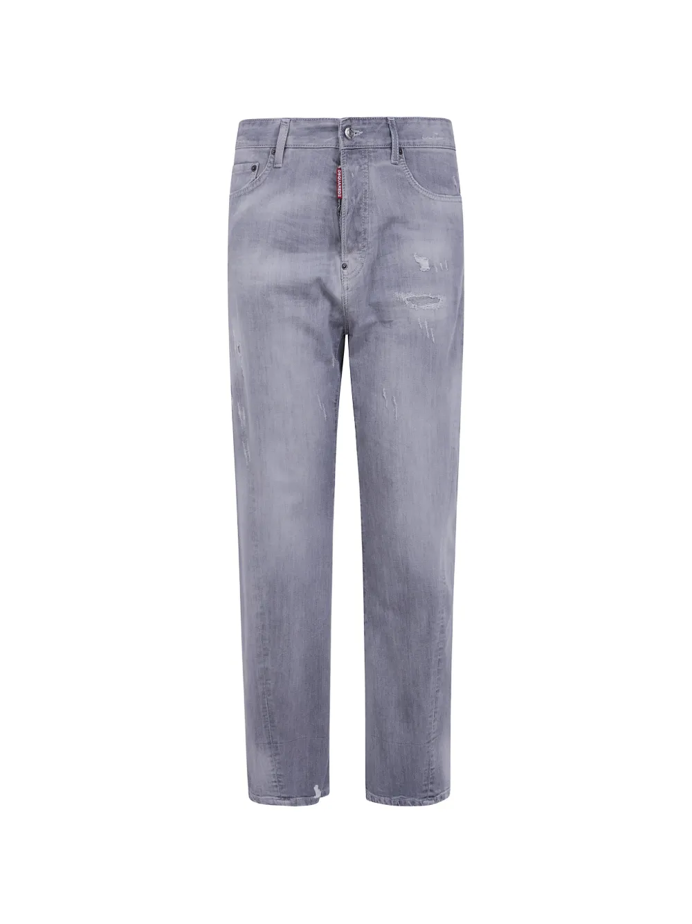DSQUARED2 distressed wide-leg jeans - Grau