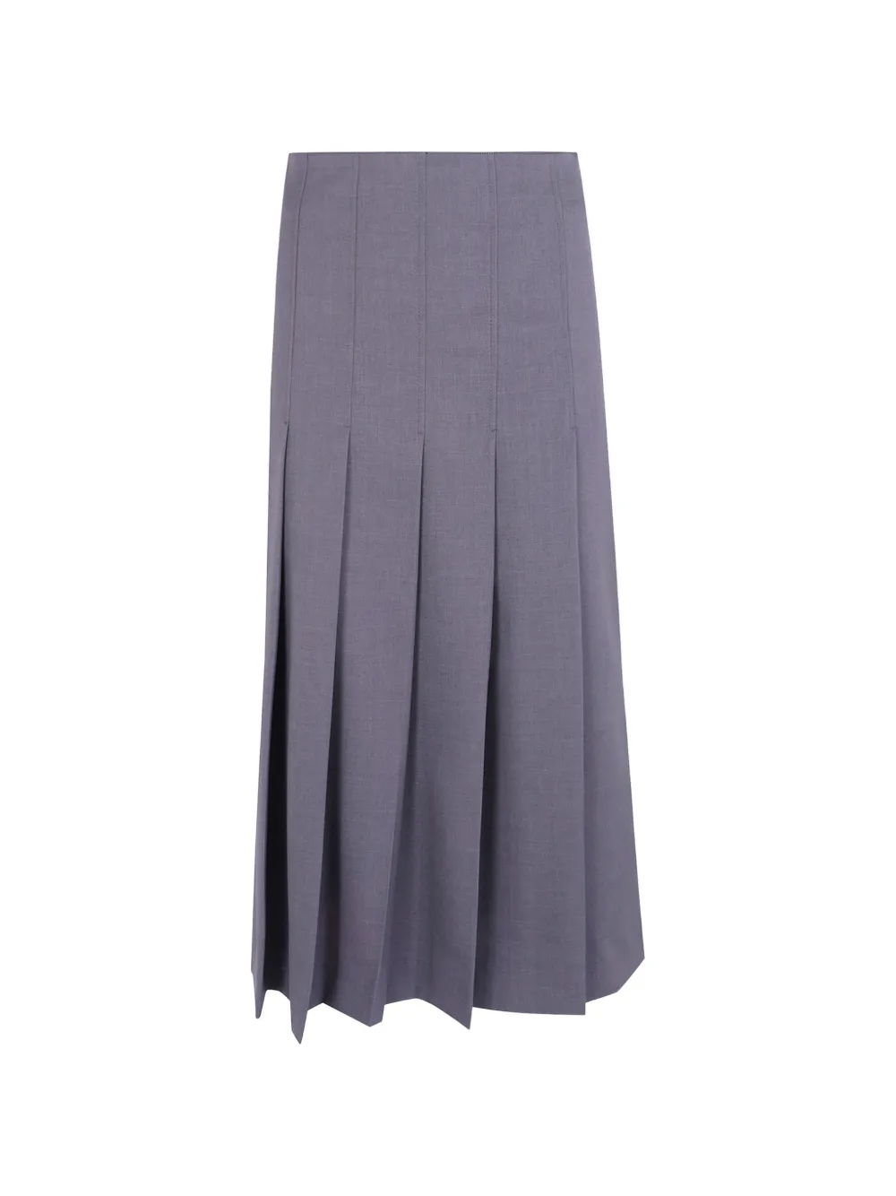 Drhope Asymmetric Pleated Midi Skirt In Grey