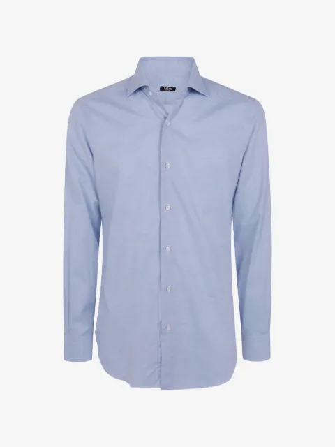 Barba camisa manga larga con motivo pied de poule