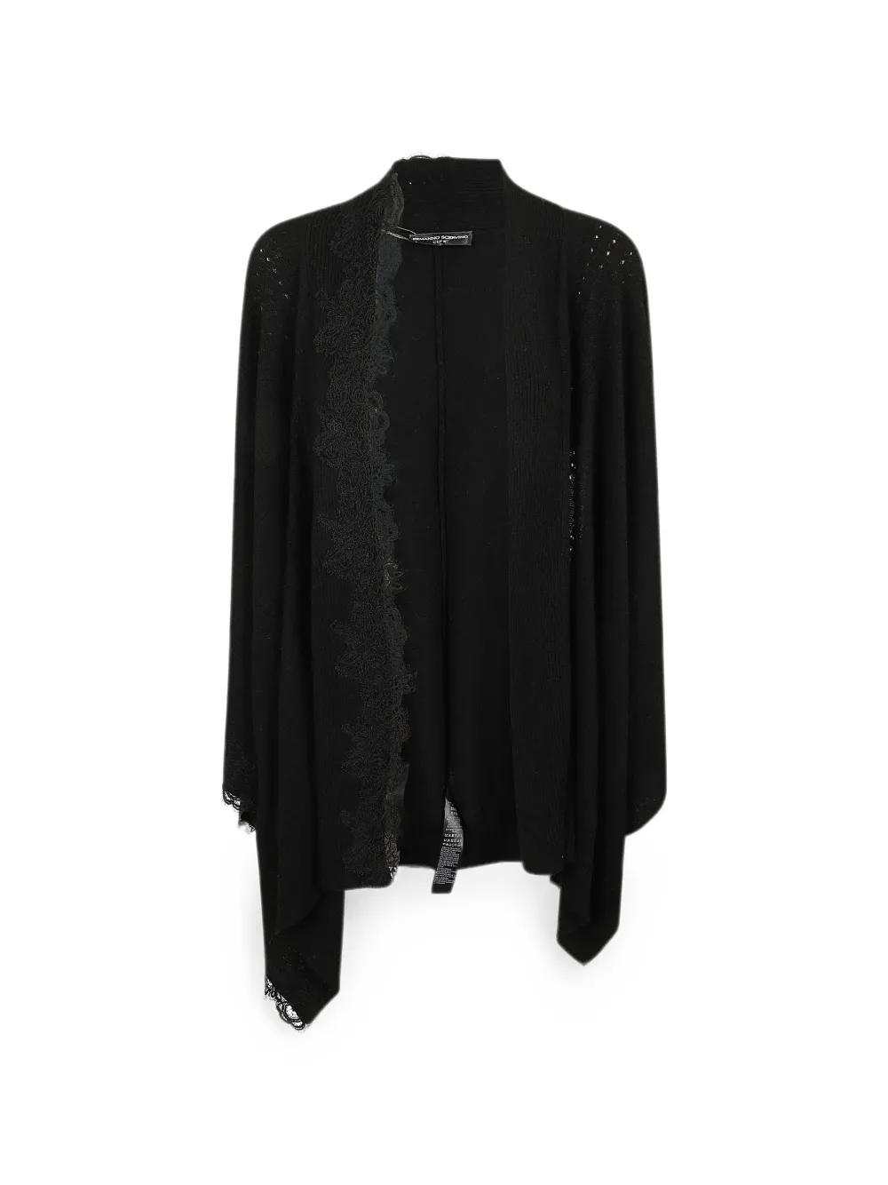 Ermanno Scervino lace-trim open-knit stole Zwart