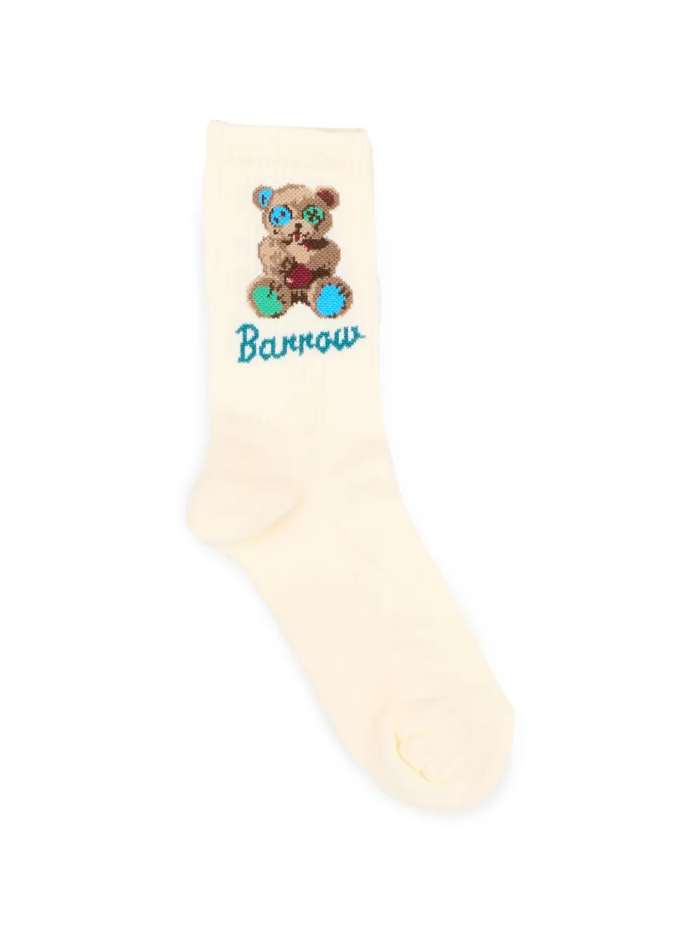 Barrow kids teddy-bear intarsia-knit socks - Toni neutri