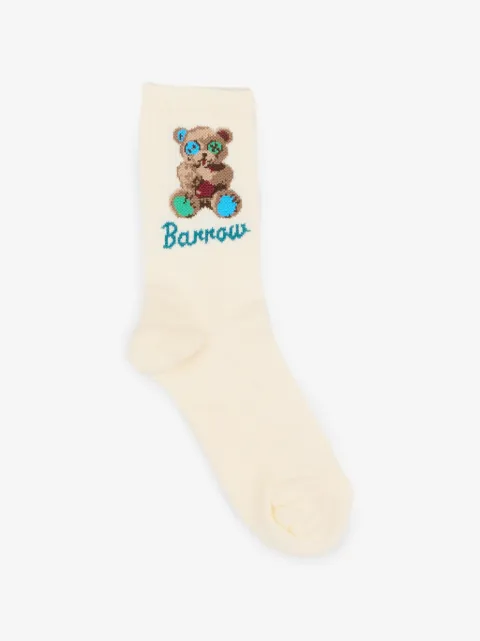 Barrow kids calcetines tejidos en intarsia con motivo de osito