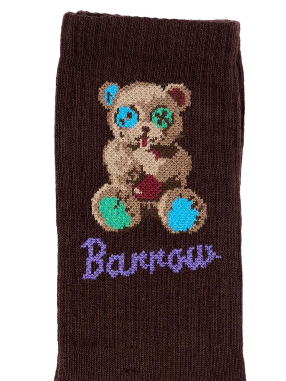Barrow kids teddy bear-intarsia socks Bruin