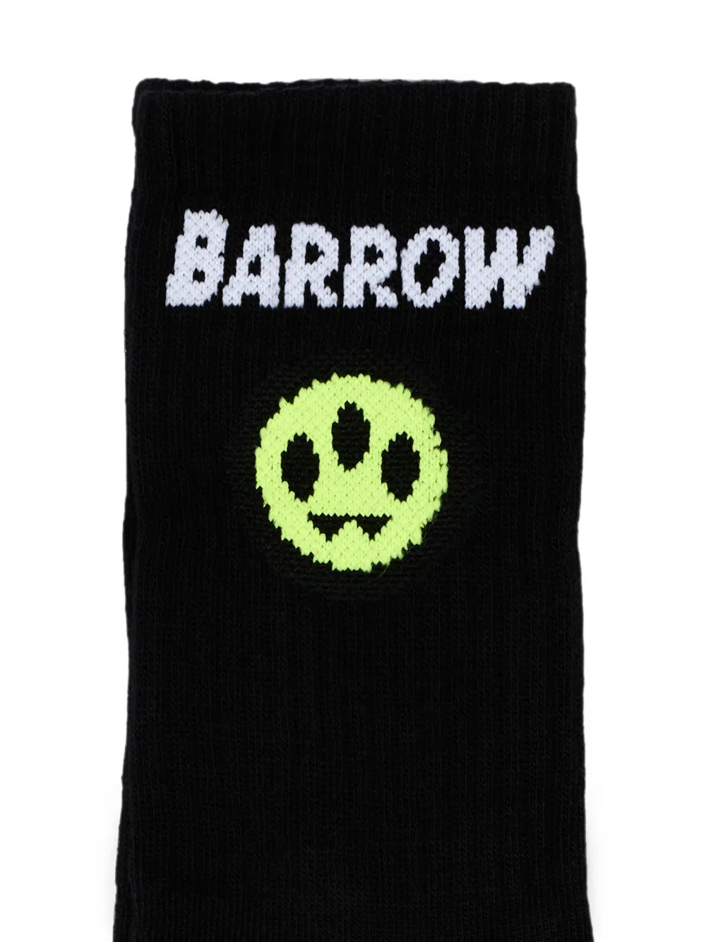 Barrow kids logo-intarsia ribbed-trim socks Zwart