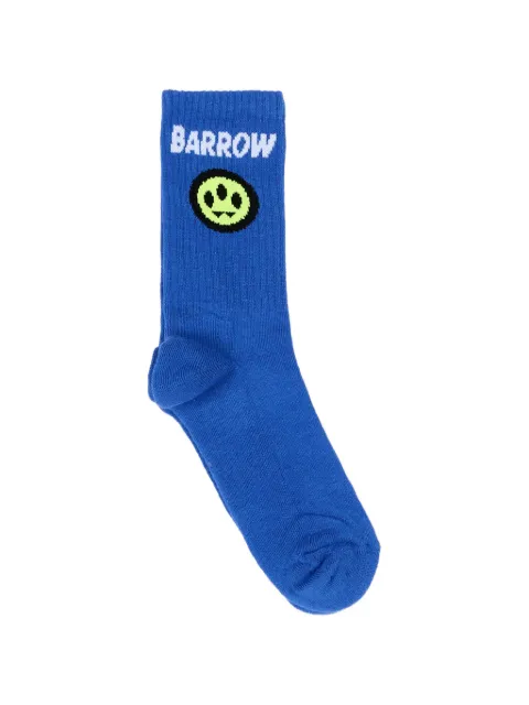 Barrow kids logo-intarsia ribbed-knit socks
