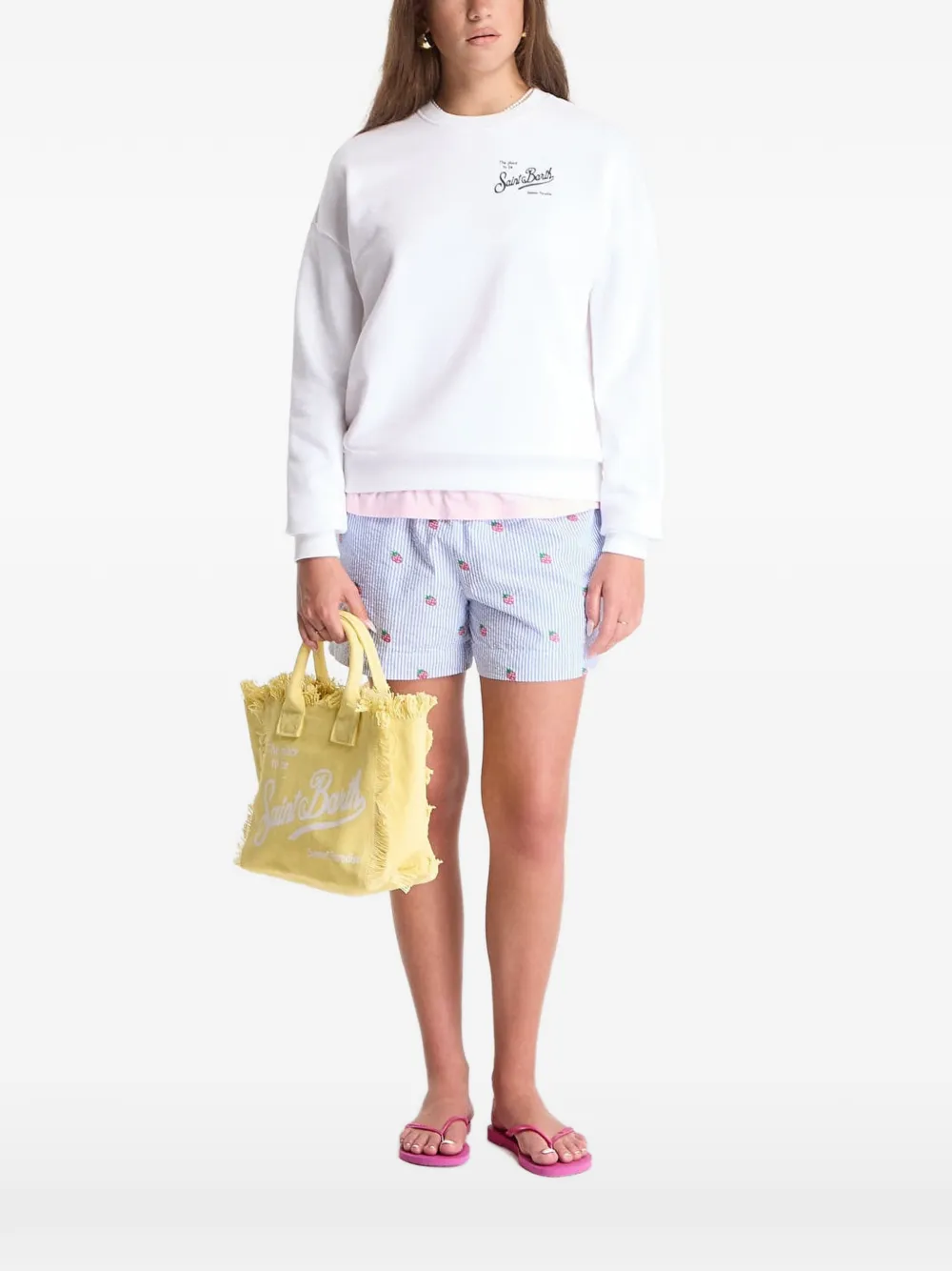 MC2 Saint Barth Stardust sweater met logoprint Wit