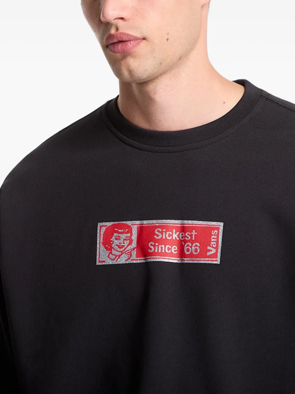 Vans logo-detail sweatshirt Zwart